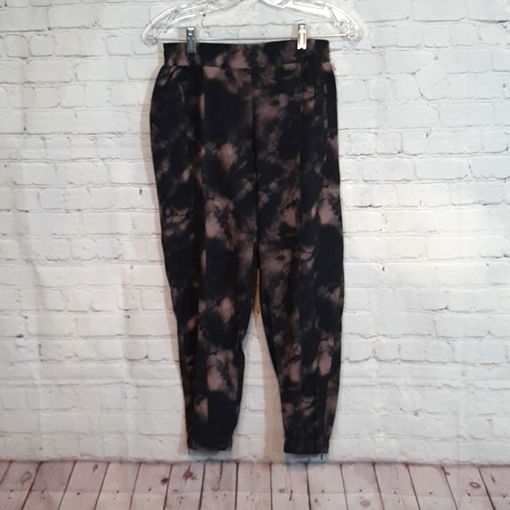 Old Navy Woman's Black & Purple Tye Dye Sweat Pants Lined‎ NWT  SP